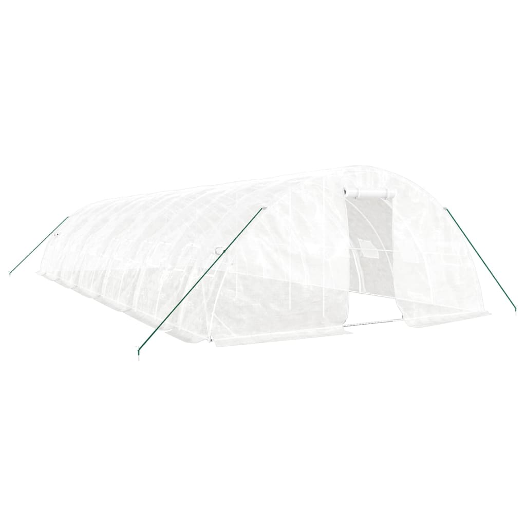 vidaXL Invernadero con estructura de acero blanco Multitalles
