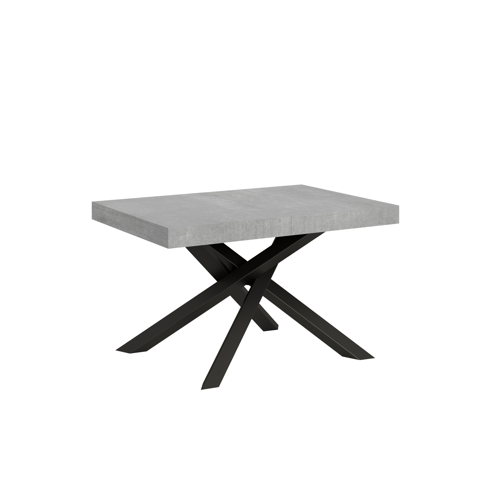 Mesa extensible 90x120/224 cm Volantis Estructura de cemento Antracita - Itamoby