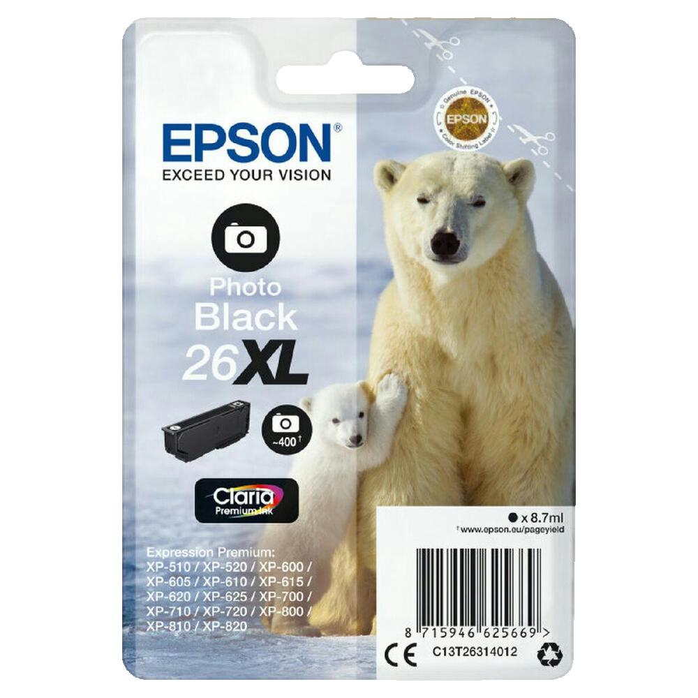 Epson 26XL Tintenpatrone Noir Photo