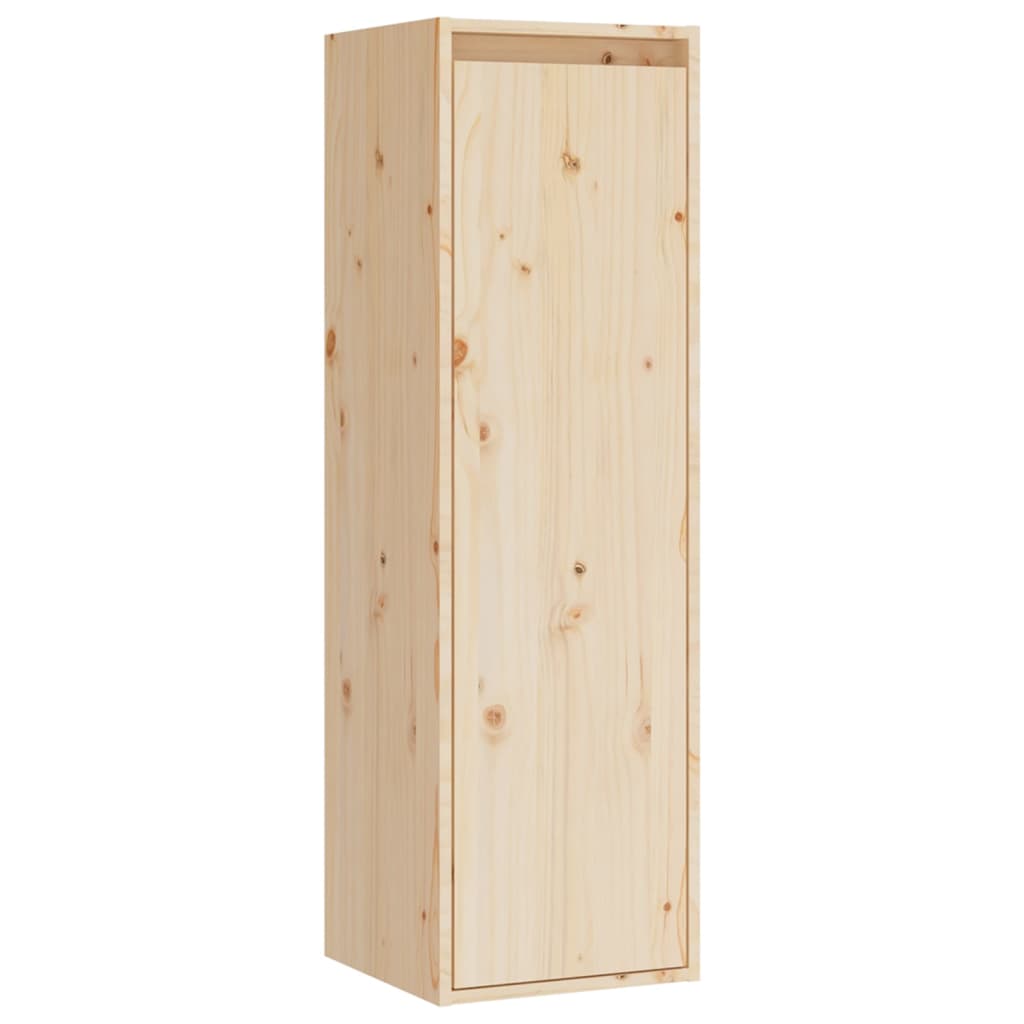 vidaXL Armario de pared madera maciza de pino 30x30x100 cm Natural, Blanco, Gris Mueble Almacenaje Estantería para Oficina, Estudio, Dormitorio Estantería/Librería/ mueble de Almacenamiento