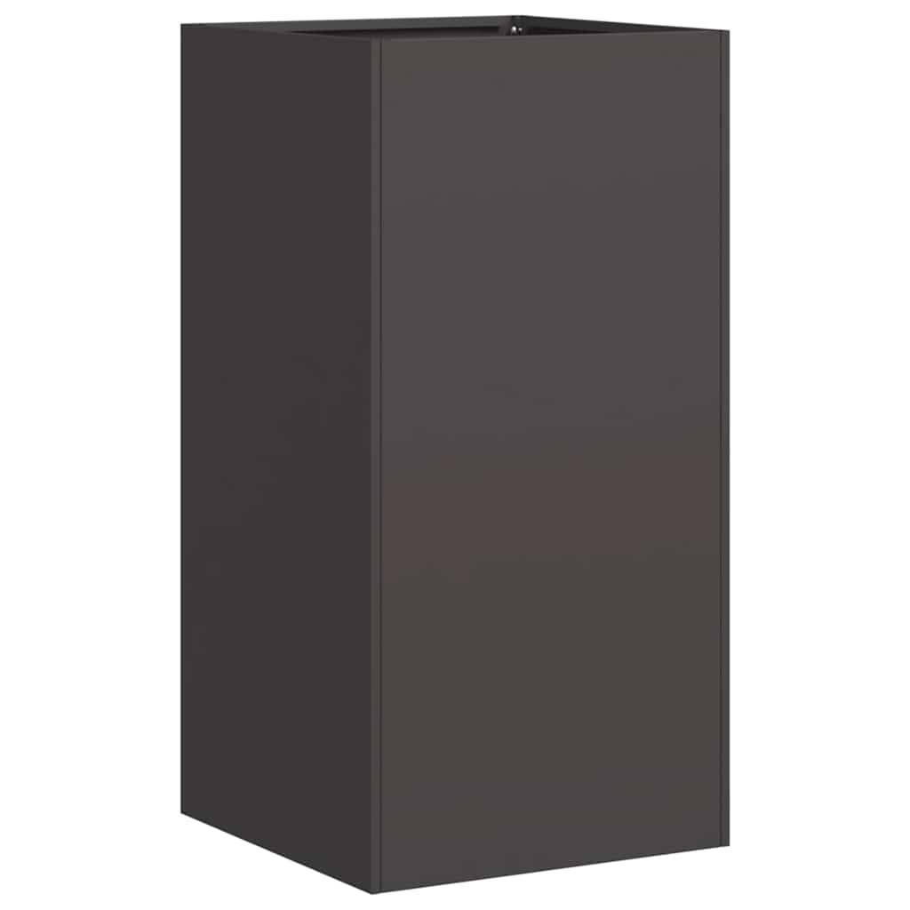 vidaXL Jardinera de acero laminado en frío negro 40x40x80 cm