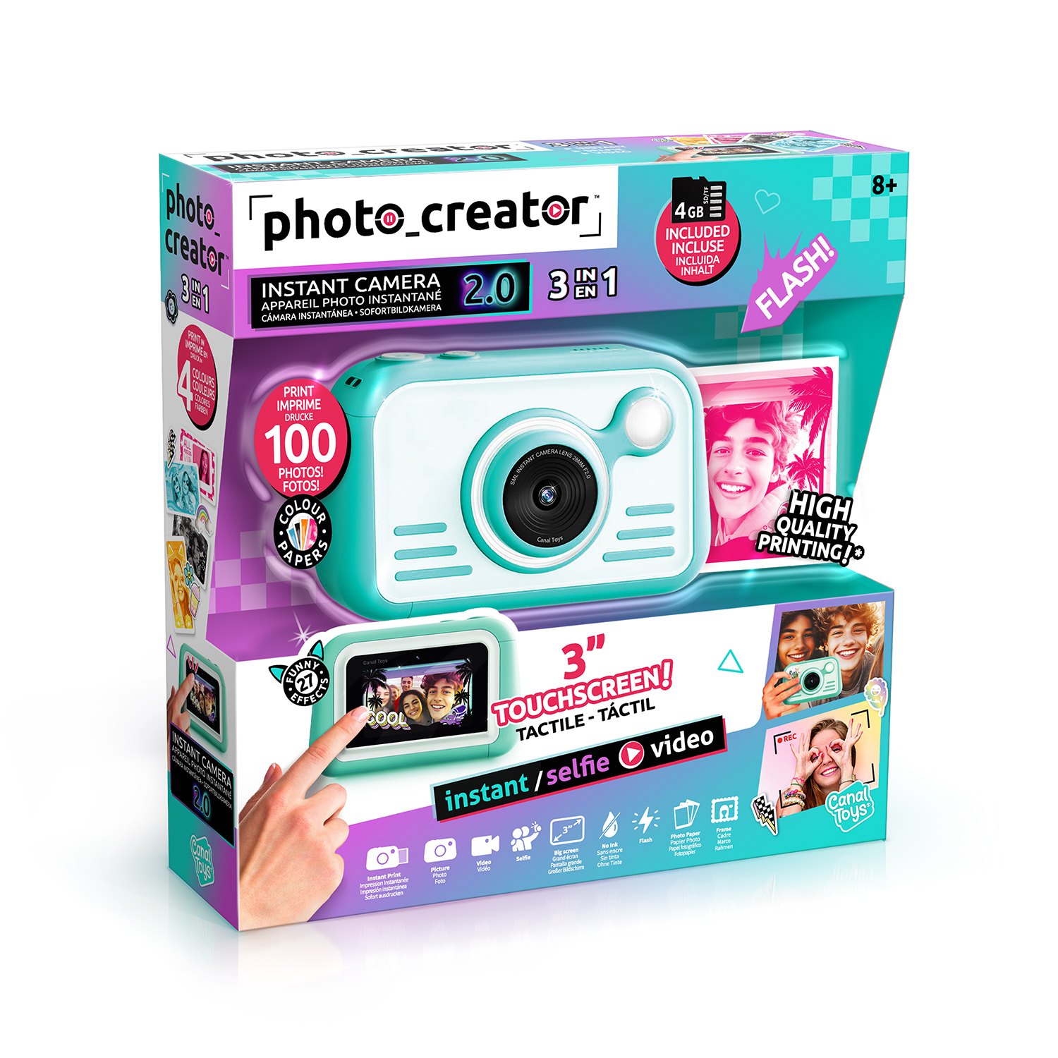Cámara de Impresión Instantánea 2.0 Papel fotográfico - Photo Creator - Canal Toys - CLK046