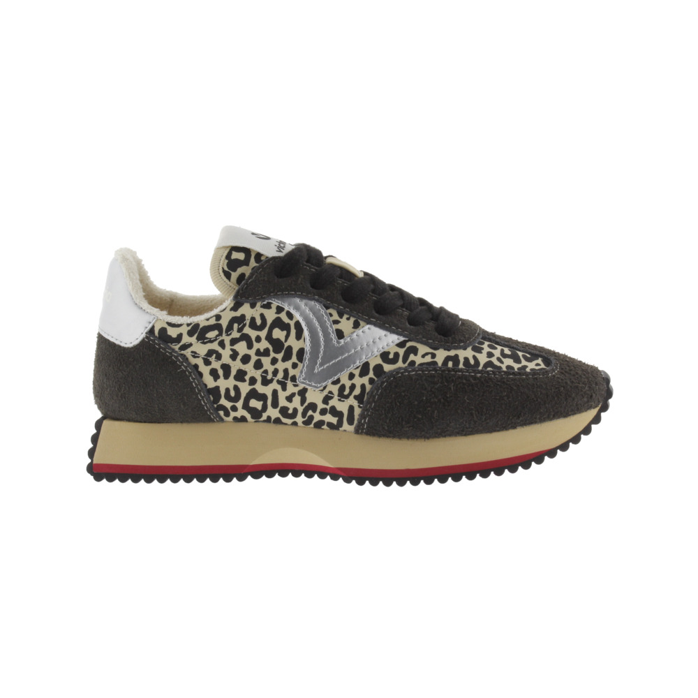 Victoria Cosmos Zapatillas de nylon animal print con piezas de serraje y suela en sierra 1134116