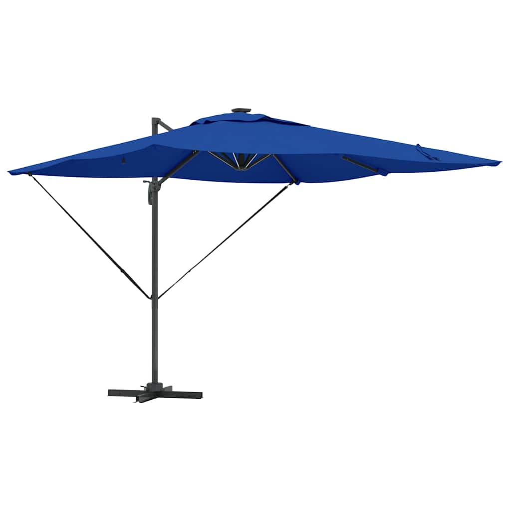 vidaXL Sombrilla Azul Azure 286 x 284 x 270 cm Aluminio y poliéster