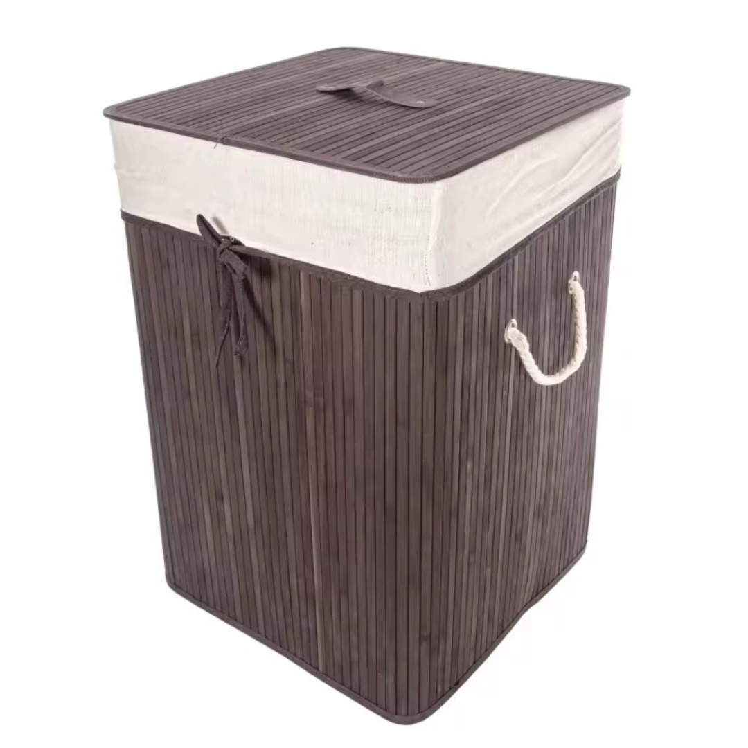 TopRed | Canasta para ropa sucia, canasta de almacenamiento de bambú, canasta plegable rectangular, canasta multifuncional para el hogar - 3 tamaños disponibles, organización de ropa y artículos varios, apta para balcón y baño