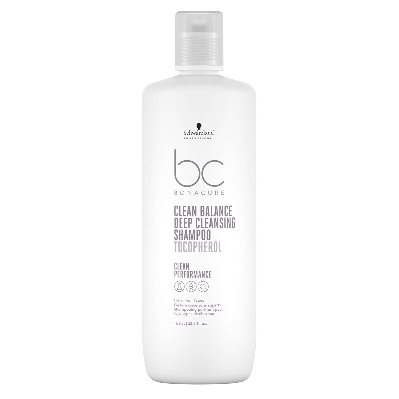 Schwarzkopf Professional Bonacure Clean Balance Deep Cleansing Shampoo 1000 Ml. / Champú de limpieza profunda para todo tipo de cabello.