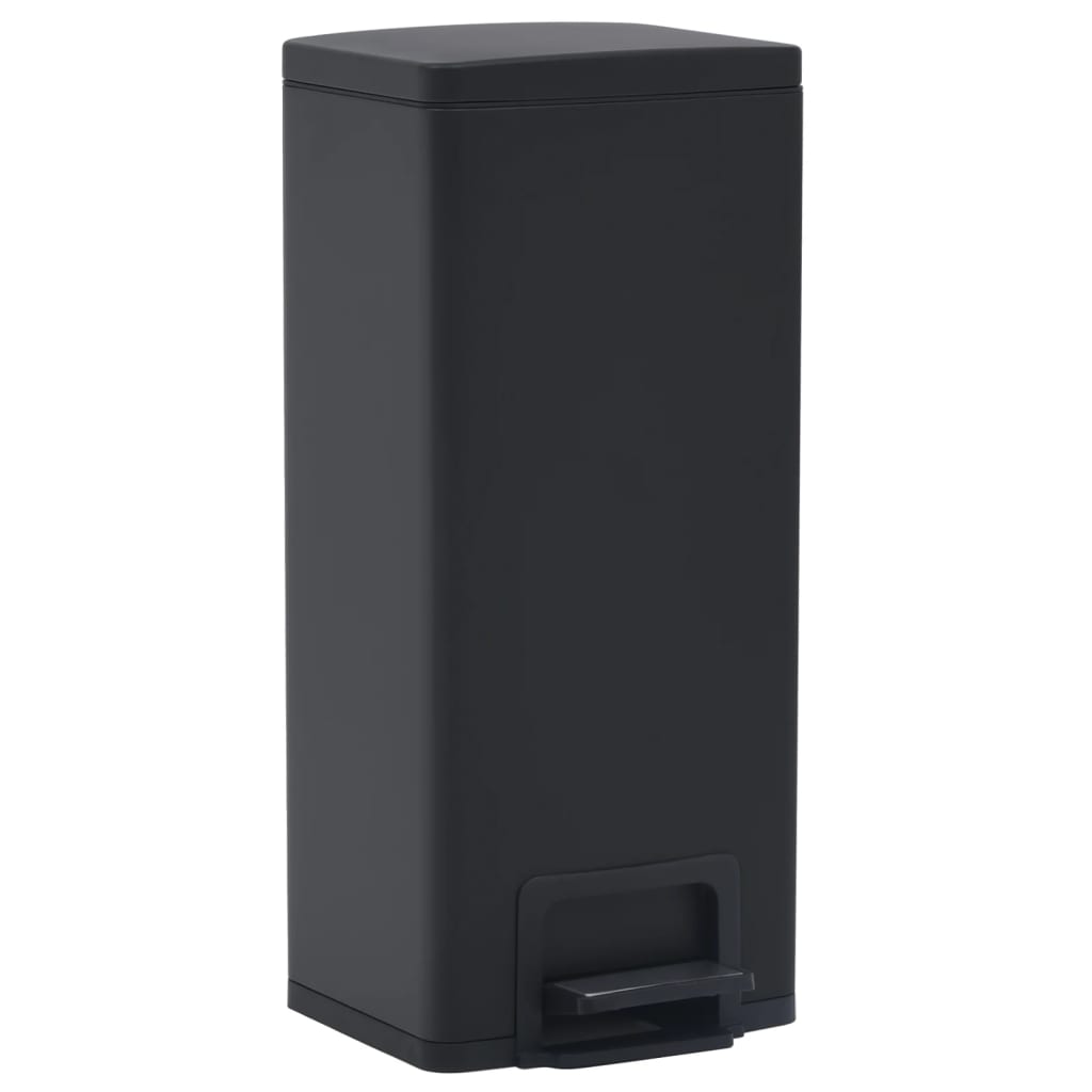 vidaXL Cubo Basura con Pedal Antihuellas 30L Acero Inoxidable Bote Color Plateado,  Gris,  Negro y mas