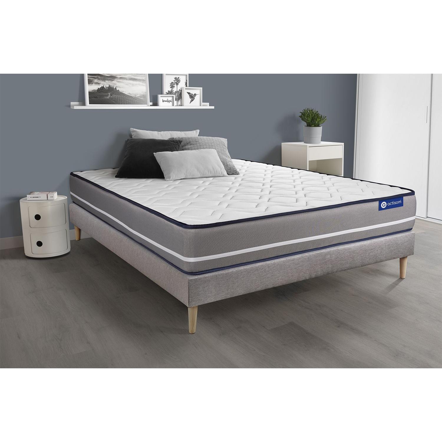 Pack colchón Actiflex pur 120x210cm + Somier, Muelles ensacados, 3 zonas de confort