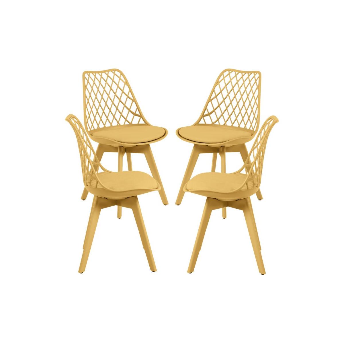 Regalos Miguel - Packs Sillas Comedor - Pack 4 Sillas Mima Suprym - Mostaza