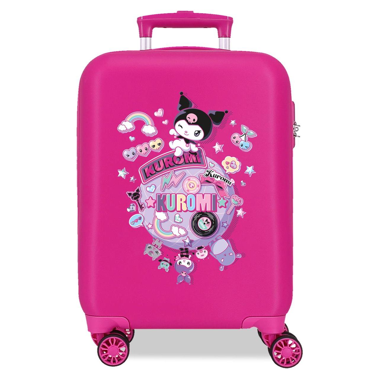 Maleta de cabina Sanrio Kuromi Around the world ABS con capacidad de 33L