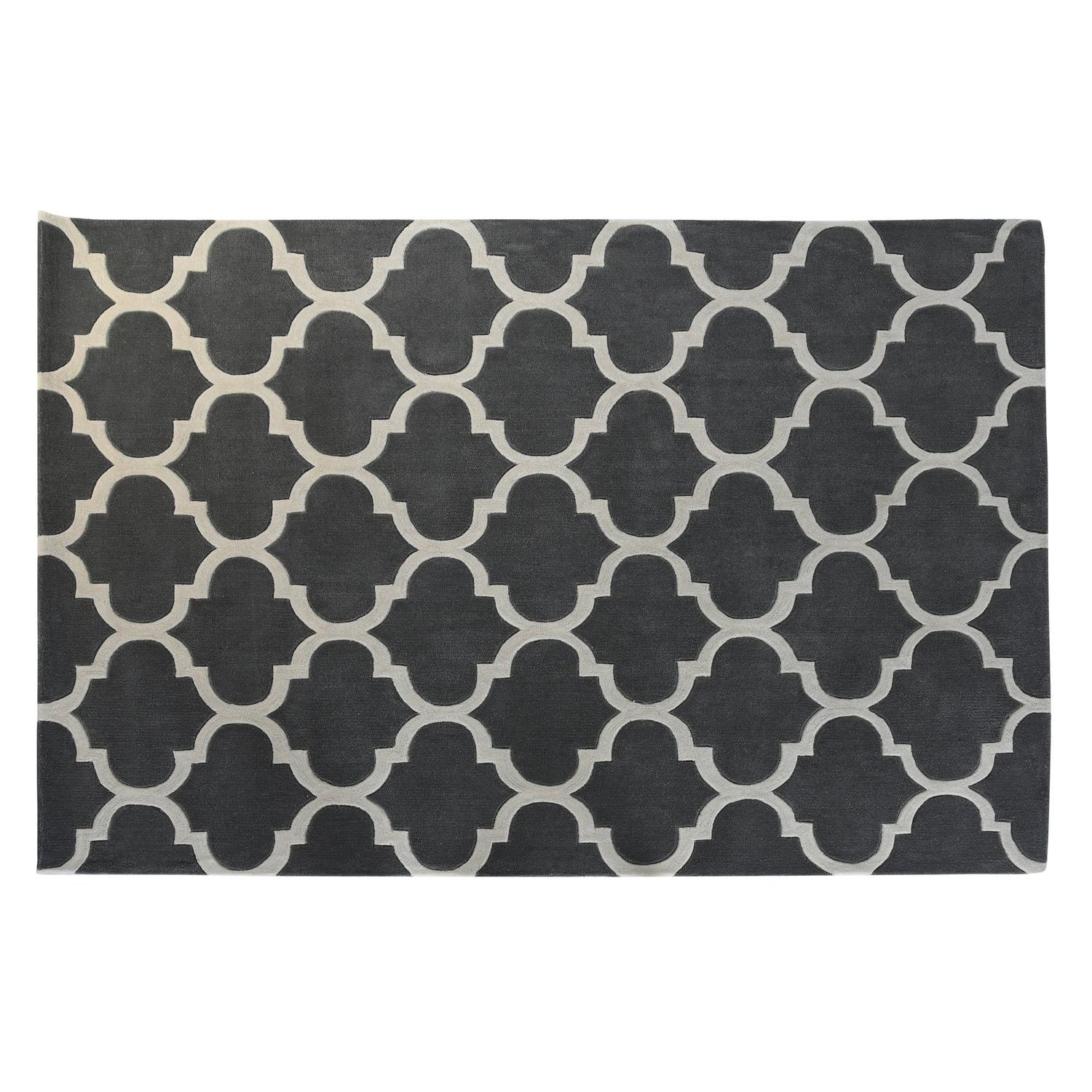 ALFOMBRA POLIESTER 160X230X2 1800 GSM ETNICO GRIS TX204770