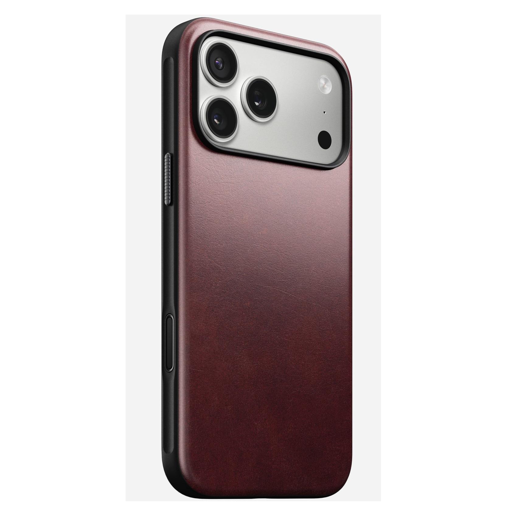 Nomad Modern Leather Case funda para teléfono móvil 17,5 cm (6.9") Borgoña