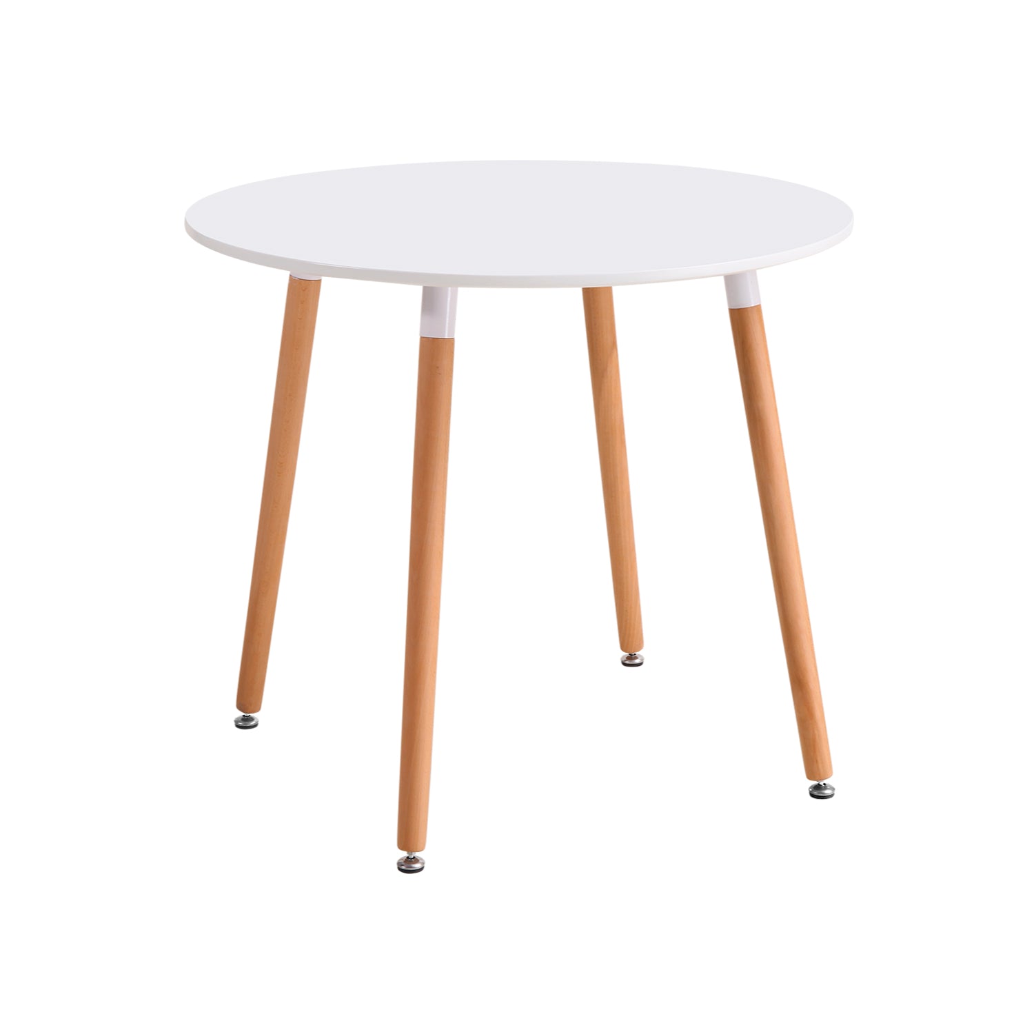 Mesa de comedor redonda nola y blanco y natural y madera para hogar moderno mueble de almacenaje  - Homekit