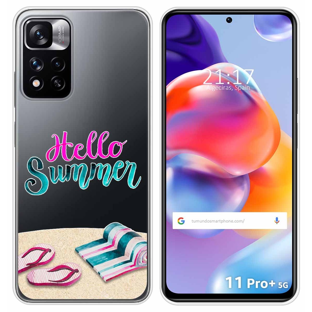 Funda Silicona Transparente para Xiaomi Redmi Note 11 Pro+ Plus 5G diseño Summer Dibujos