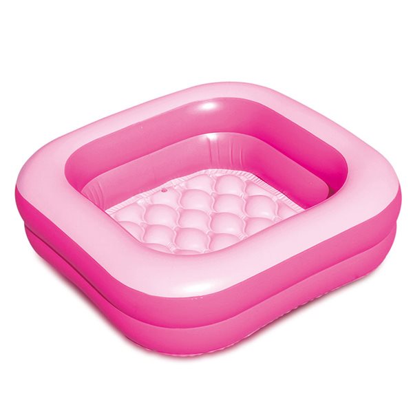 Piscina Hinchable Infantil Rosa 86x86x25 Cm - Vinilo Resistente - Capacidad 57 Litros