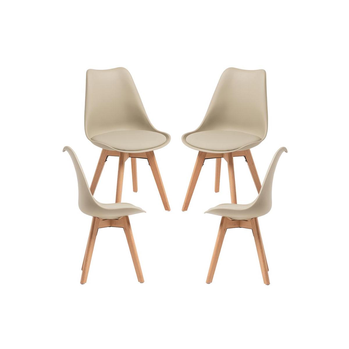 Regalos Miguel - Packs Sillas Comedor - Pack 4 Sillas Synk Basic - Greige