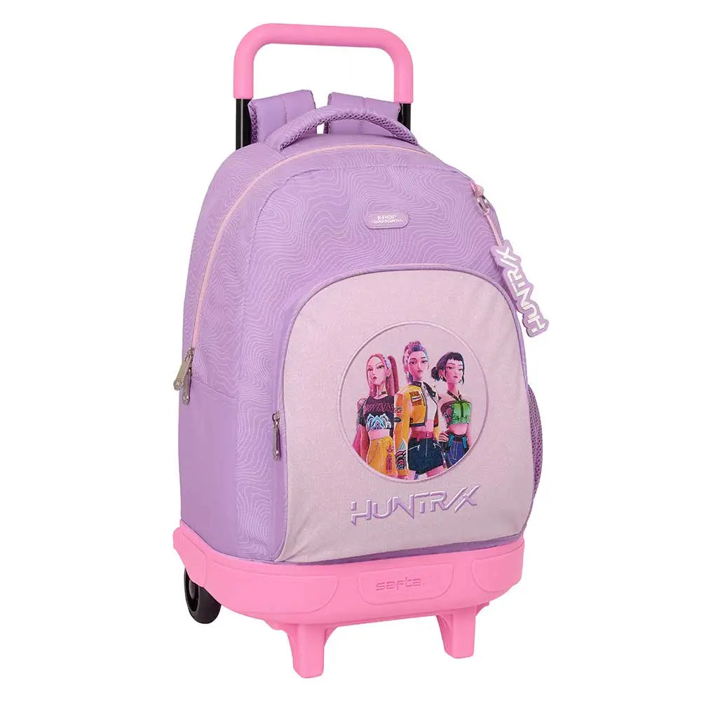 Mochila con ruedas Compact extraíble K-POP Demon Hunters - Huntrix "Iconic" lila 33x22x45cm - K-POP DEMON HUNTERS