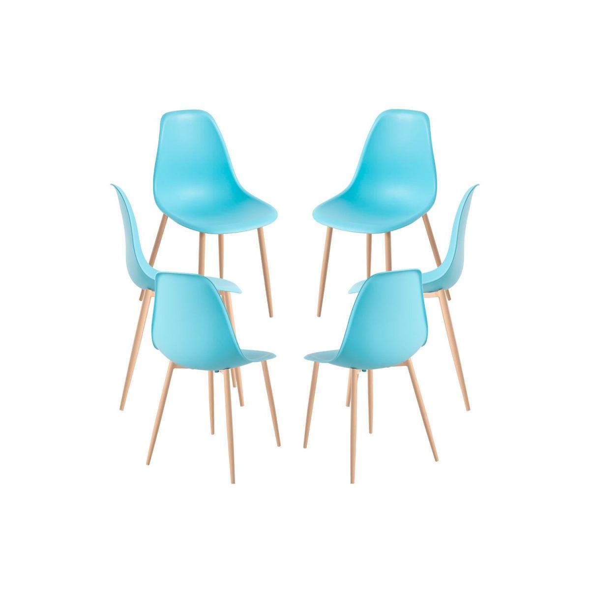 Regalos Miguel - Packs Sillas Comedor - Pack 6 Sillas Mykle - Turquesa