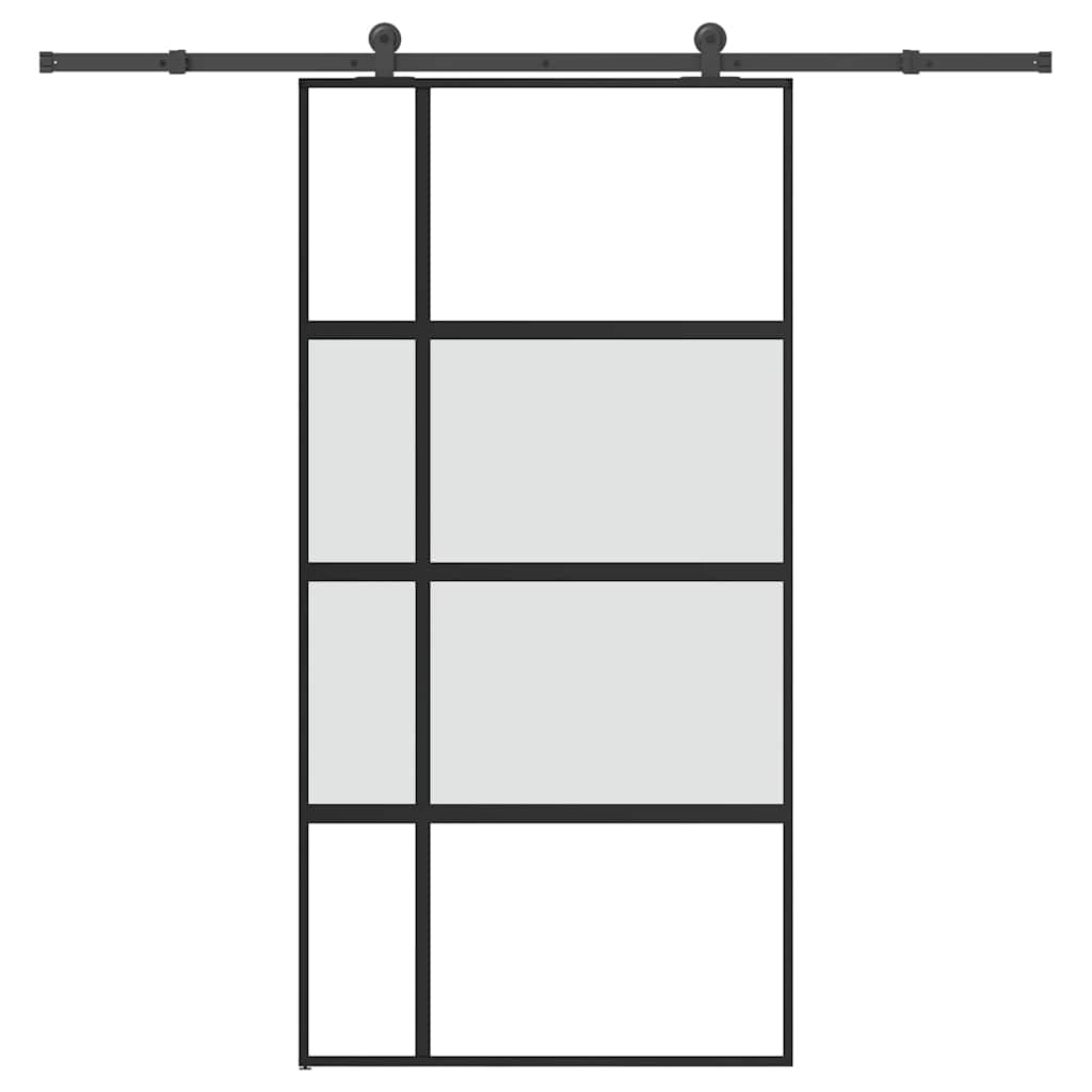 vidaXL Puerta corredera herrajes 102,5x205 cm vidrio templado aluminio