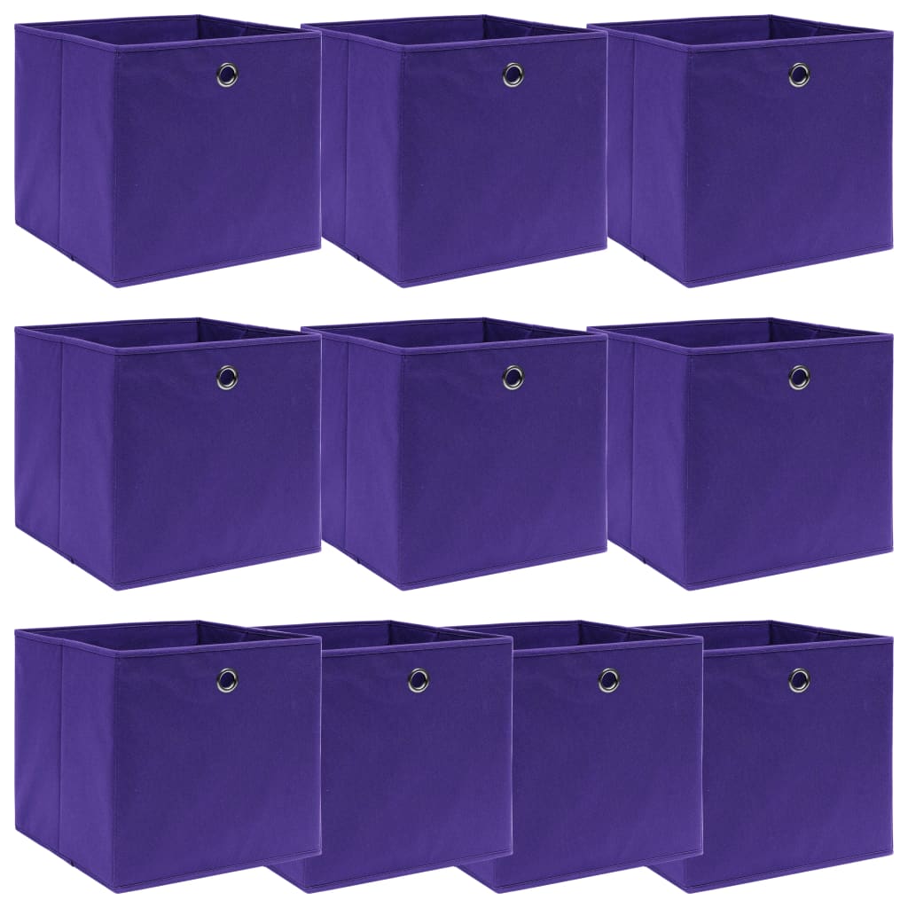 vidaXL Cajas de Almacenaje Cofres Plegables Organizadores 10 uds Color Amarillo ,  Azul ,  Azul bebé y mas