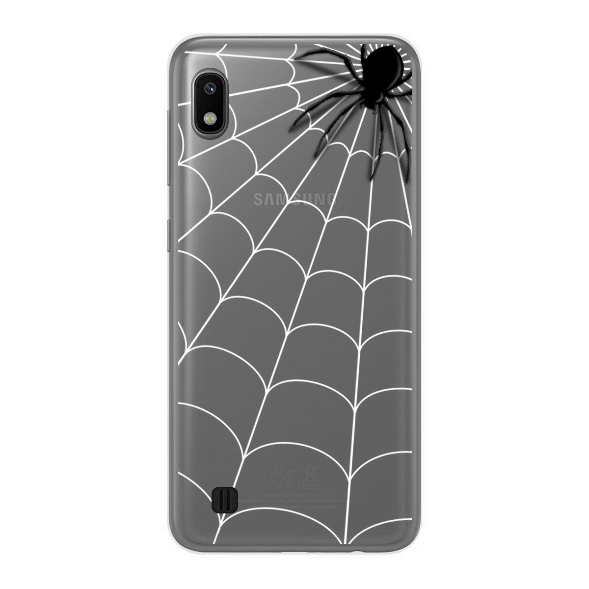 Tumundosmartphone Funda Gel Transparente para Samsung Galaxy A10 diseño Araña Dibujos