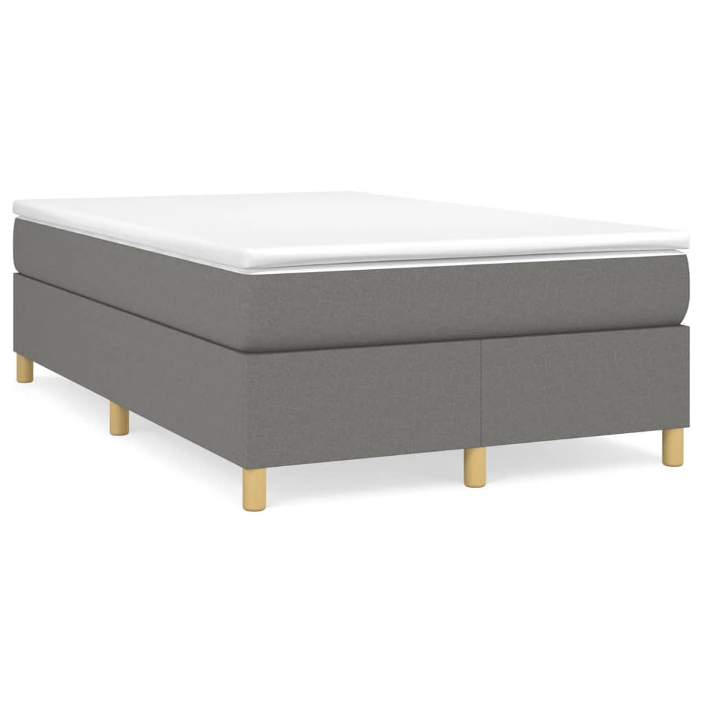 vidaXL Estructura de cama con somier tela gris oscuro 120x200 cm