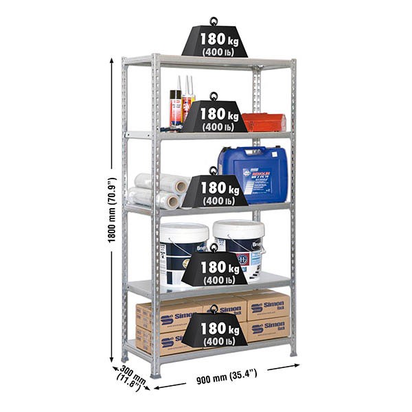 Estantería SIMONRACK Simonclick 5/300 galva/galva