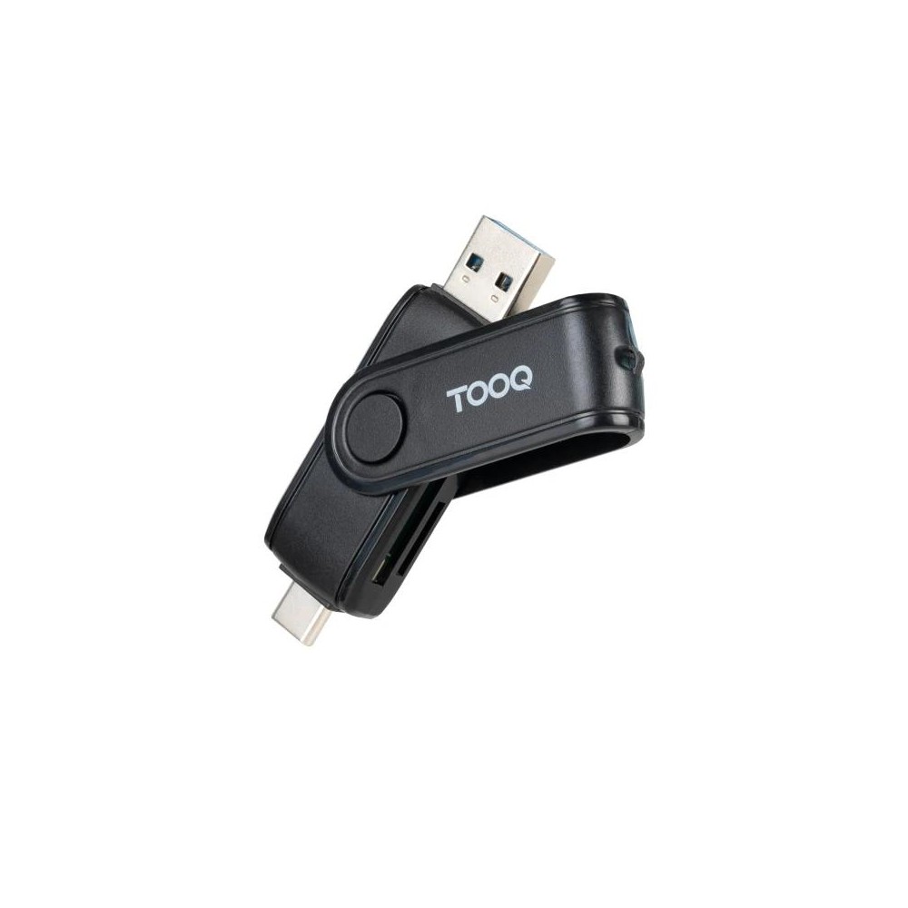 Tooq TQR-3003B Lector USB-C 2.0+USB-A 3.0 SD/TF