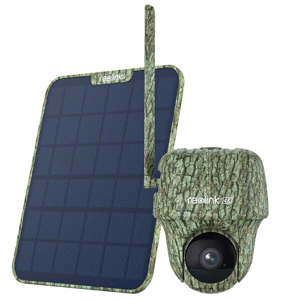 Reolink 4K 3G/4G LTE Cámara Vigilancia Exterior Solar, Visión Nocturna, Detección de Movimiento PIR, Reconocimiento de Animales, Batería Recargable, Go Ranger PT +6W Panel Solar