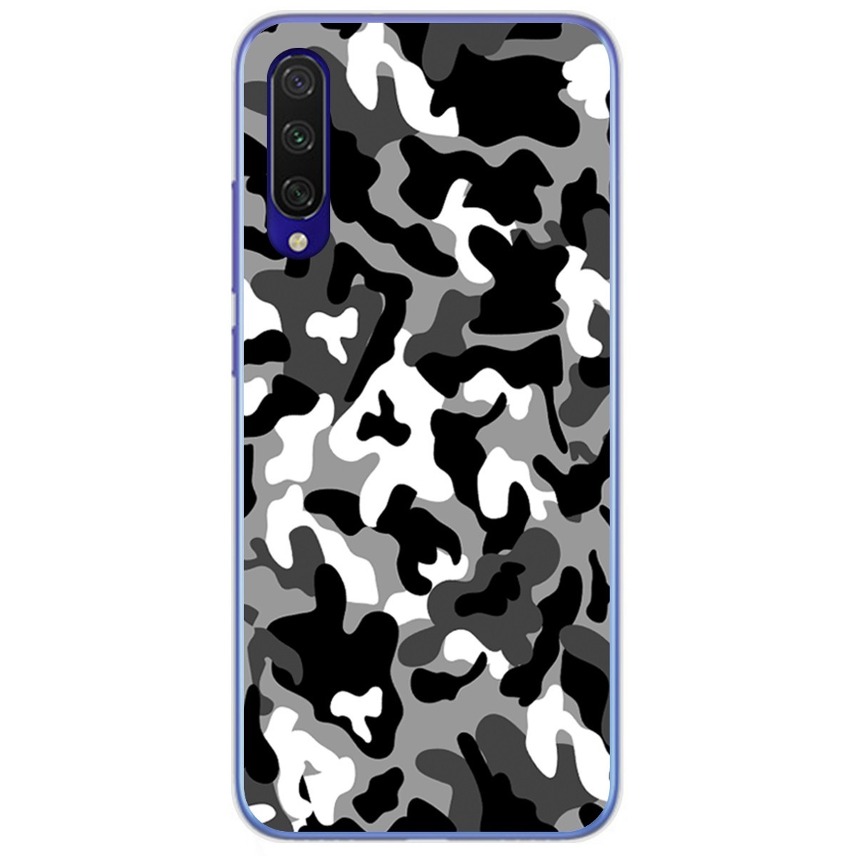 Tumundosmartphone Funda Gel Tpu para Xiaomi Mi 9 Lite diseño Snow Camuflaje Dibujos