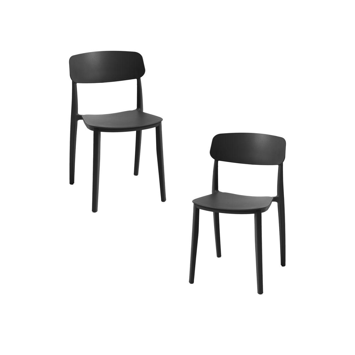 Regalos Miguel - Packs Sillas Jardín - Pack 2 Sillas Bri - Negro