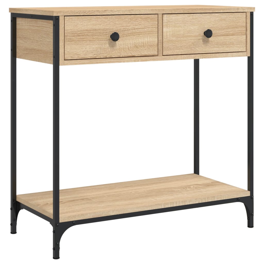 Vidaxl Mesa Consola Madera de Ingeniería 75x34,5x75 Cm Negro