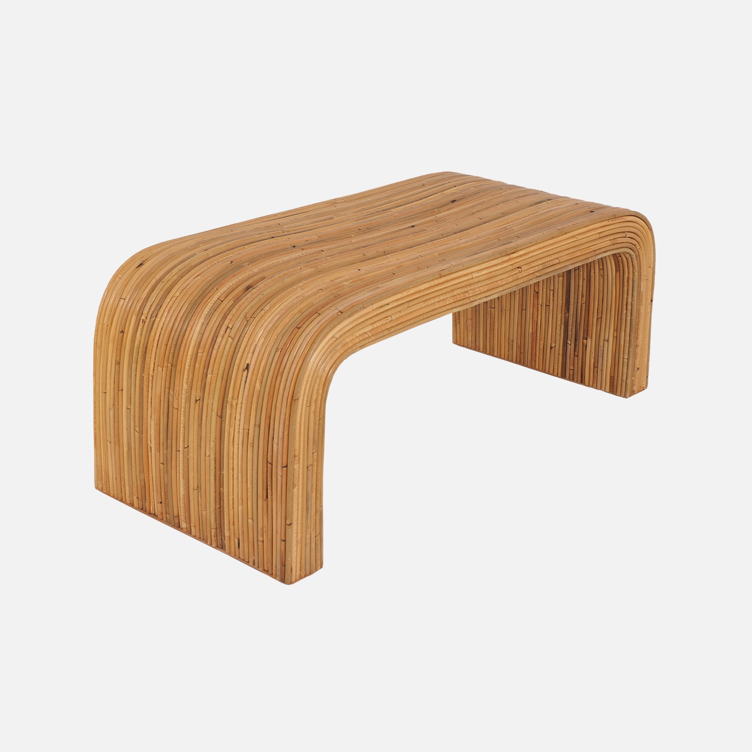 sweeek - Banco, final de cama en ratán natural, 100cm , Baya , 100x45x40