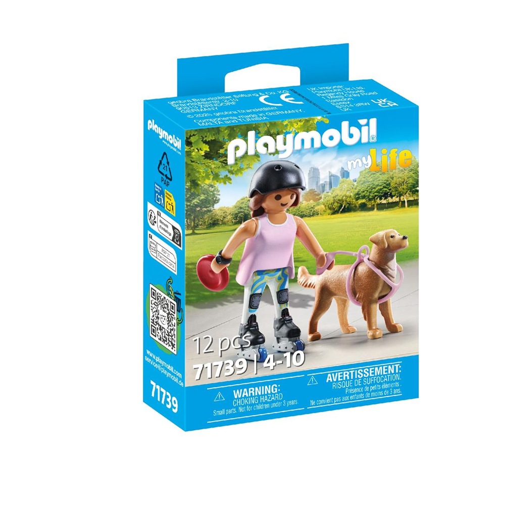 Figura Patinadora con Retriever Playmobil My Life (71739)