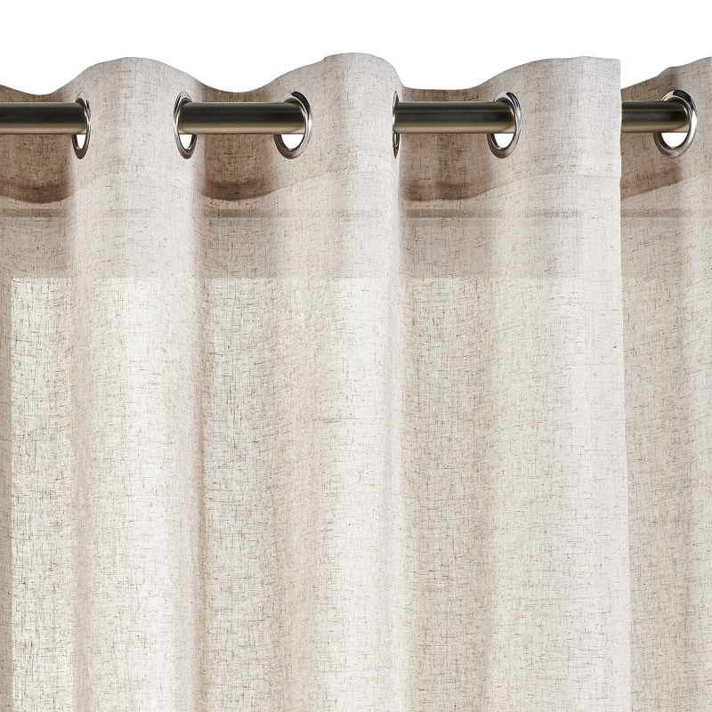 STORESDECO Cortinas Salon Translúcidas, Cortinas Dormitorio con Ojales Metálicos o Cinta, Cortinas 100% Poliéster con Tejidos Lino, Liso y Ligero