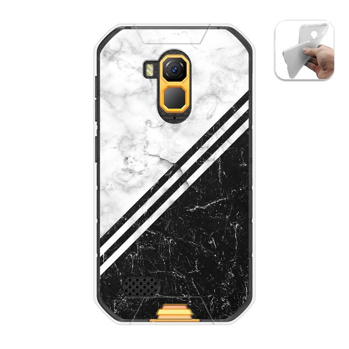 Tumundosmartphone Funda Gel Tpu para Ulefone Armor X7 / X7 Pro diseño Mármol 01 Dibujos