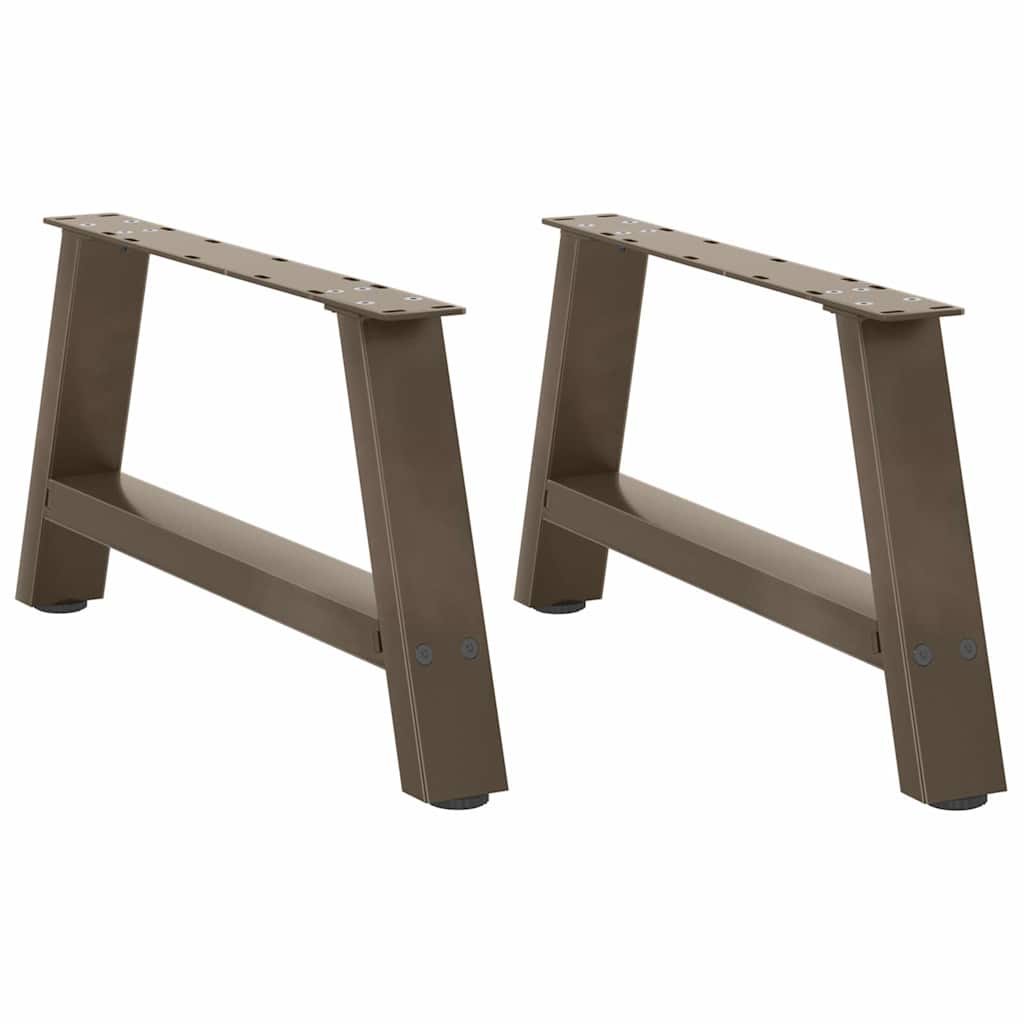vidaXL Patas para mesa de centro en forma de A (2 unidades) 60 x (30-31) cm, acero