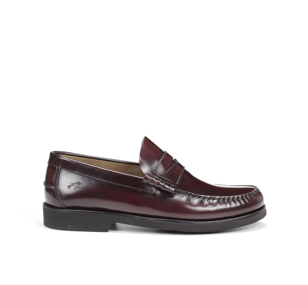 Fluchos STAMFORD F0047 Mocasín Burdeos de Piel Genuina