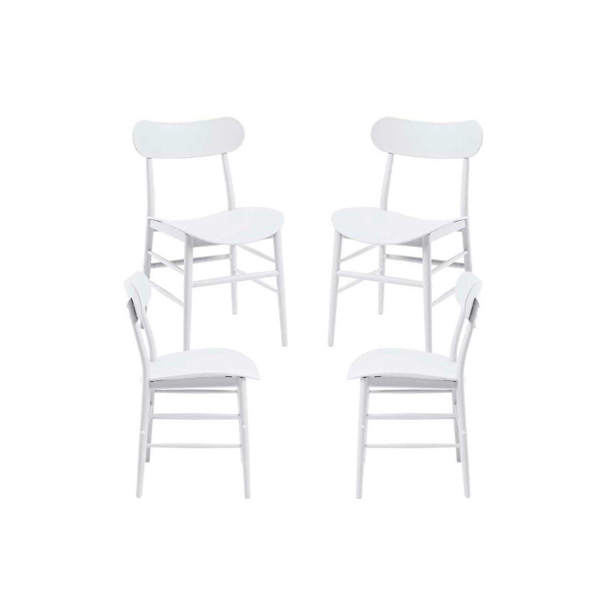 Regalos Miguel - Packs Sillas Jardín - Pack 4 Sillas Teis - Blanco