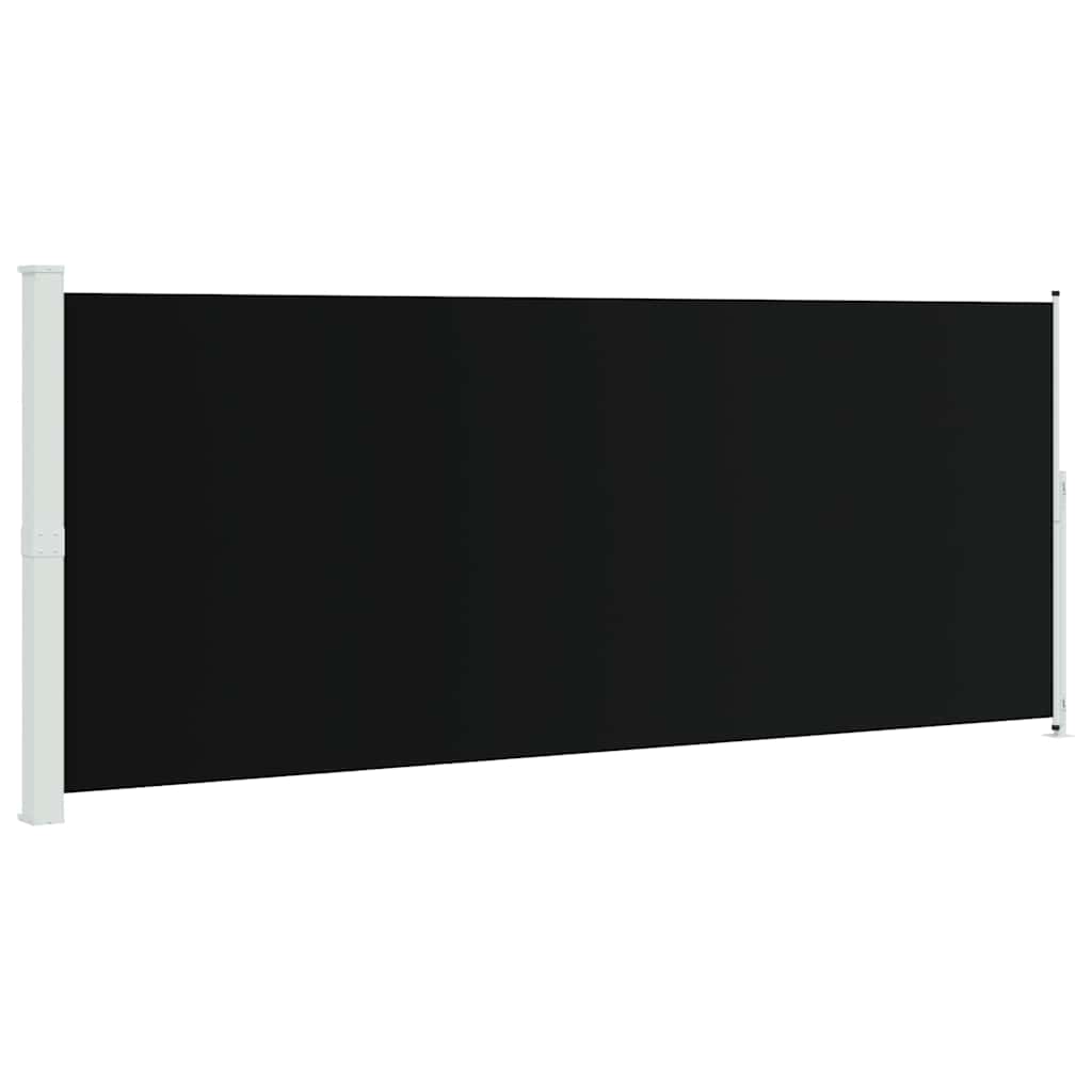 vidaXL Toldo lateral retráctil para patio negro 200x500 cm