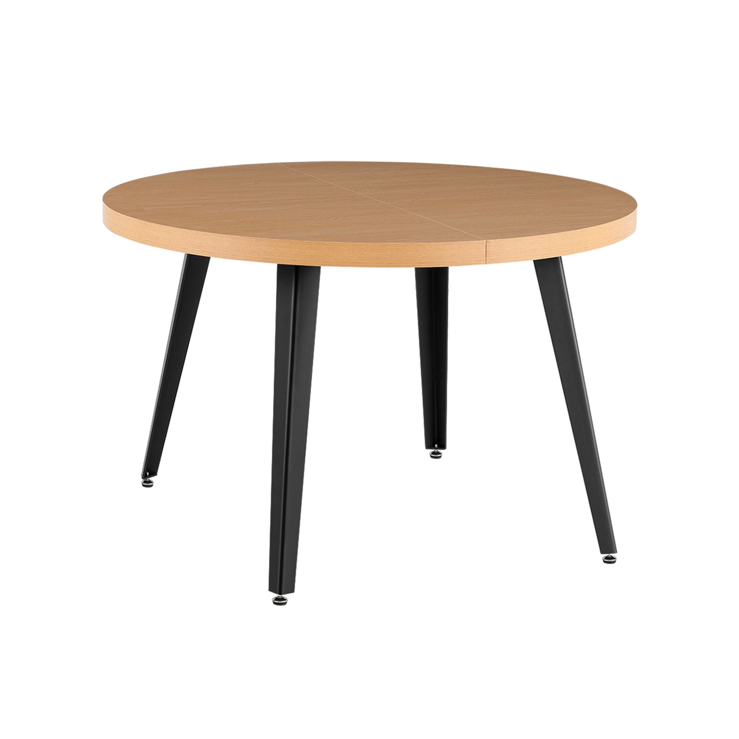 Mesa de comedor redonda extensible dionne natural y madera para hogar moderno mueble de almacenaje  - Homekit