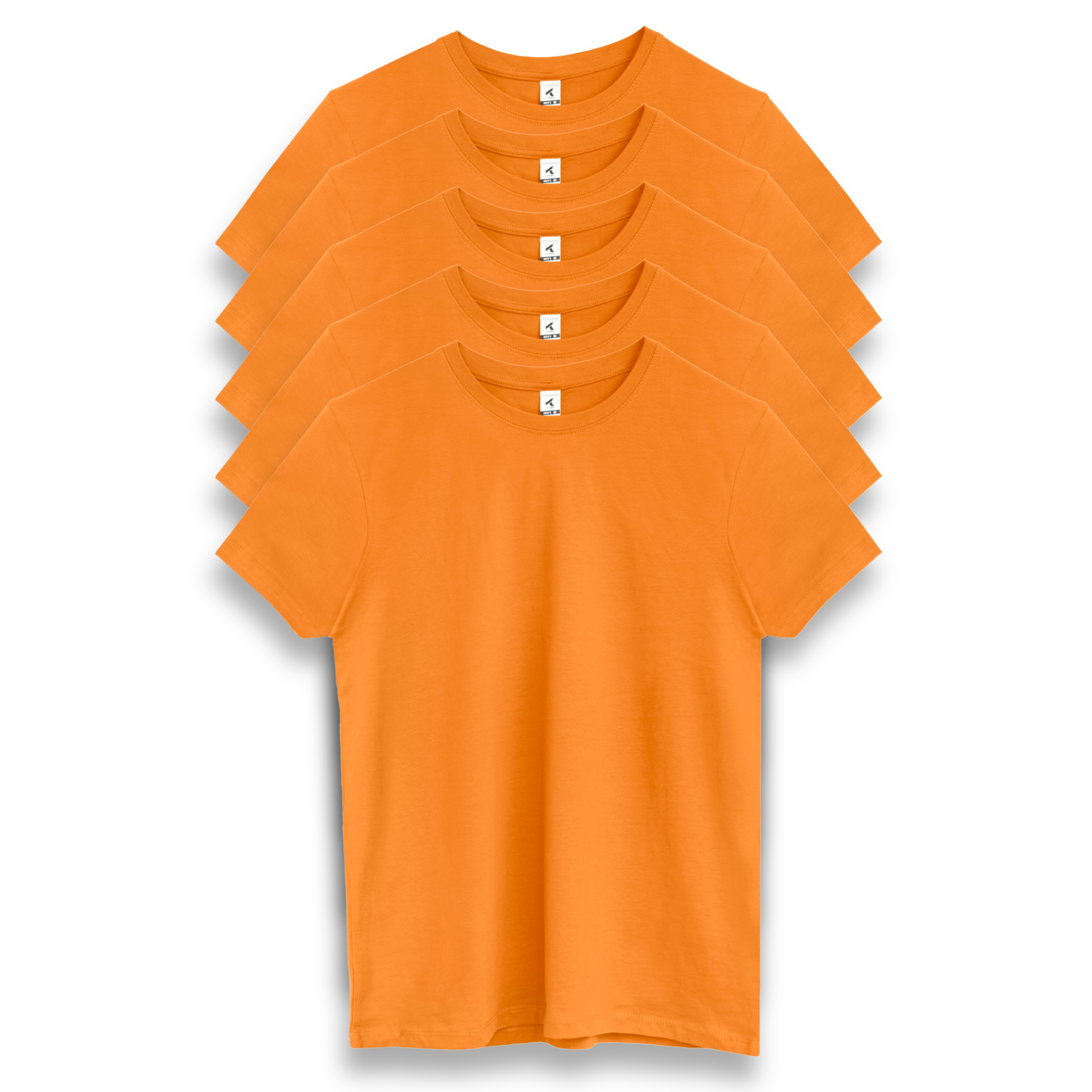 Pack de 6 Camiseta SINTRA 100% algodon 155 g/m2 de TEXKING. Desde talla XS a 2XL un de cada.