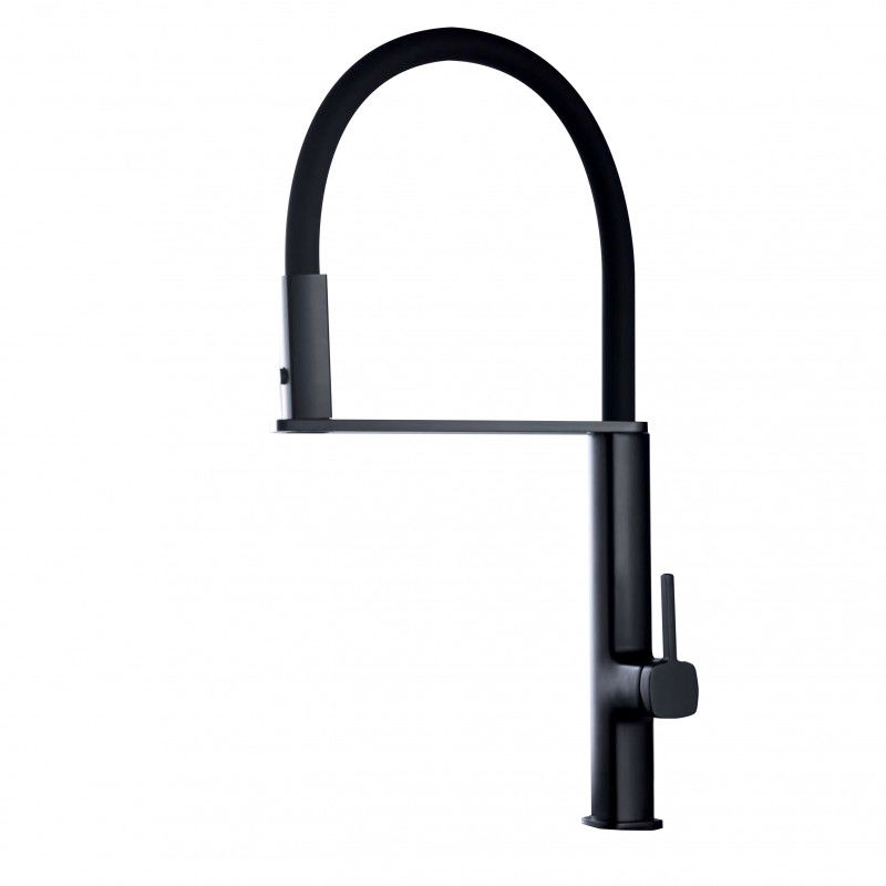 Imex Menorca GCE019/NG grifo monomando de cocina caño extra alto acabado negro mate