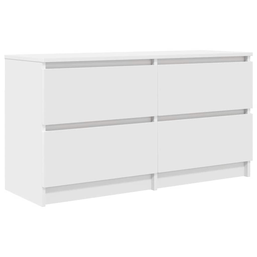 vidaXL Mueble para TV madera contrachapada blanco 100x35x54 cm