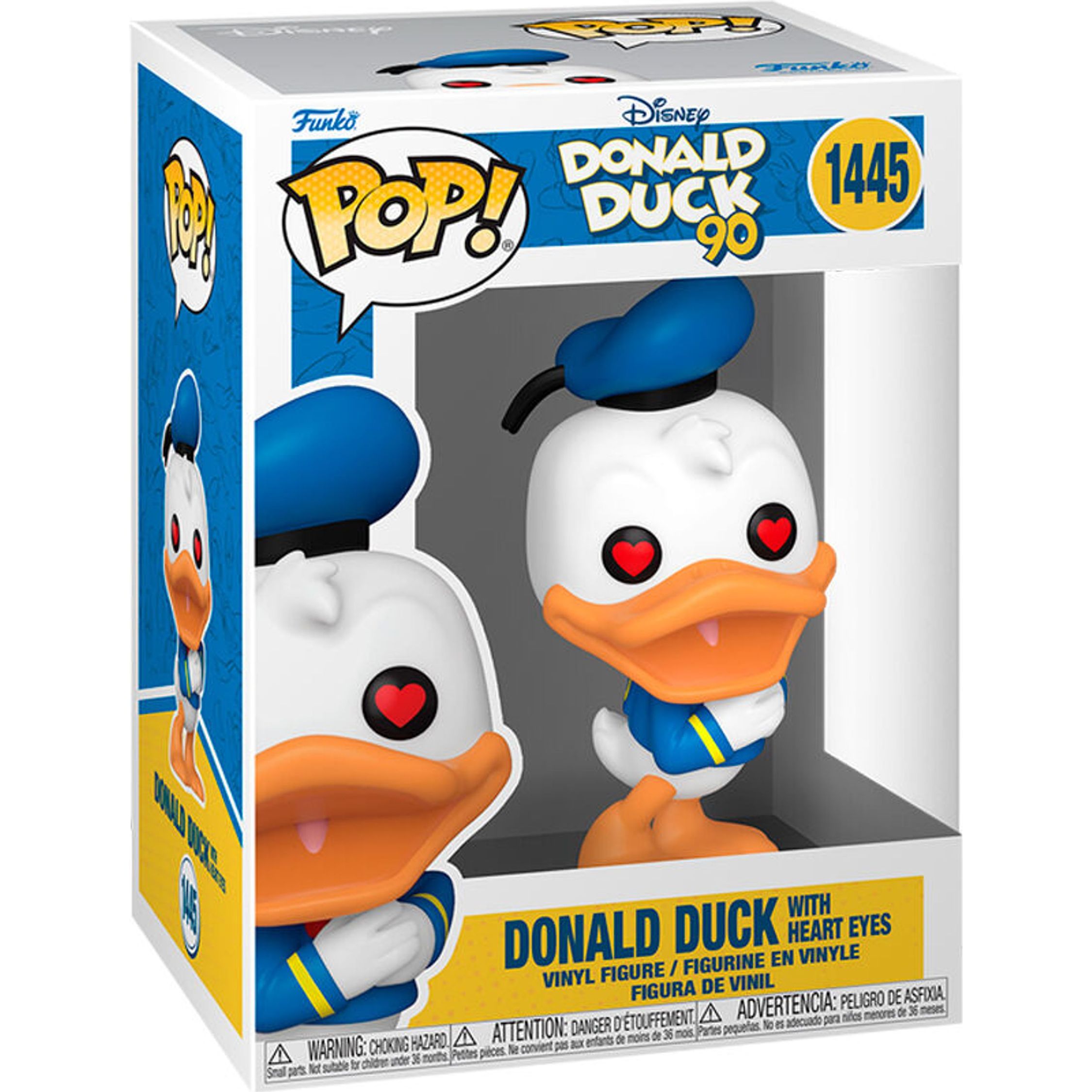 Funko - Figura Pop Disney 90Th Anniversary Donald Duck With Heart Eyes - Funko Pop Coleccionable De Edición Limitada - Funko Pop Diseño Detallado Y Realista - Funko Pop Ideal Para Regalo - Funko Pop Gran Variedad De Personajes
