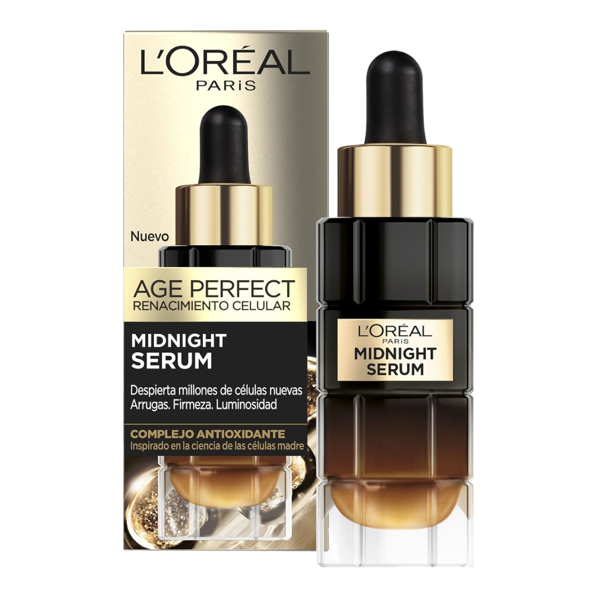 L'Oreal París Maquillaje - L'ORÉAL PARIS sérum Midnight Age Perfect renacimiento celular dosificador 30 ml