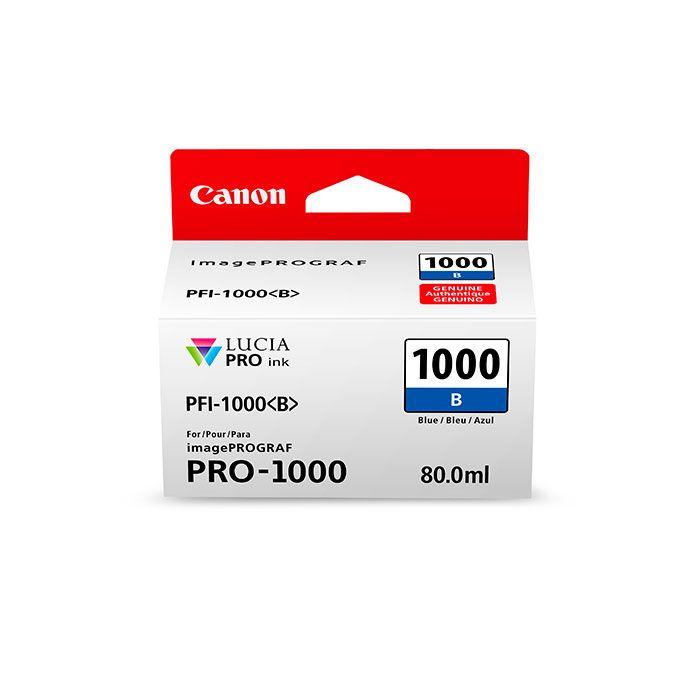 Canon - Cartucho de tinta Pfi-1000B azul para impresora Pro-1000, 700 ml, pigmentada resistente a la decoloración