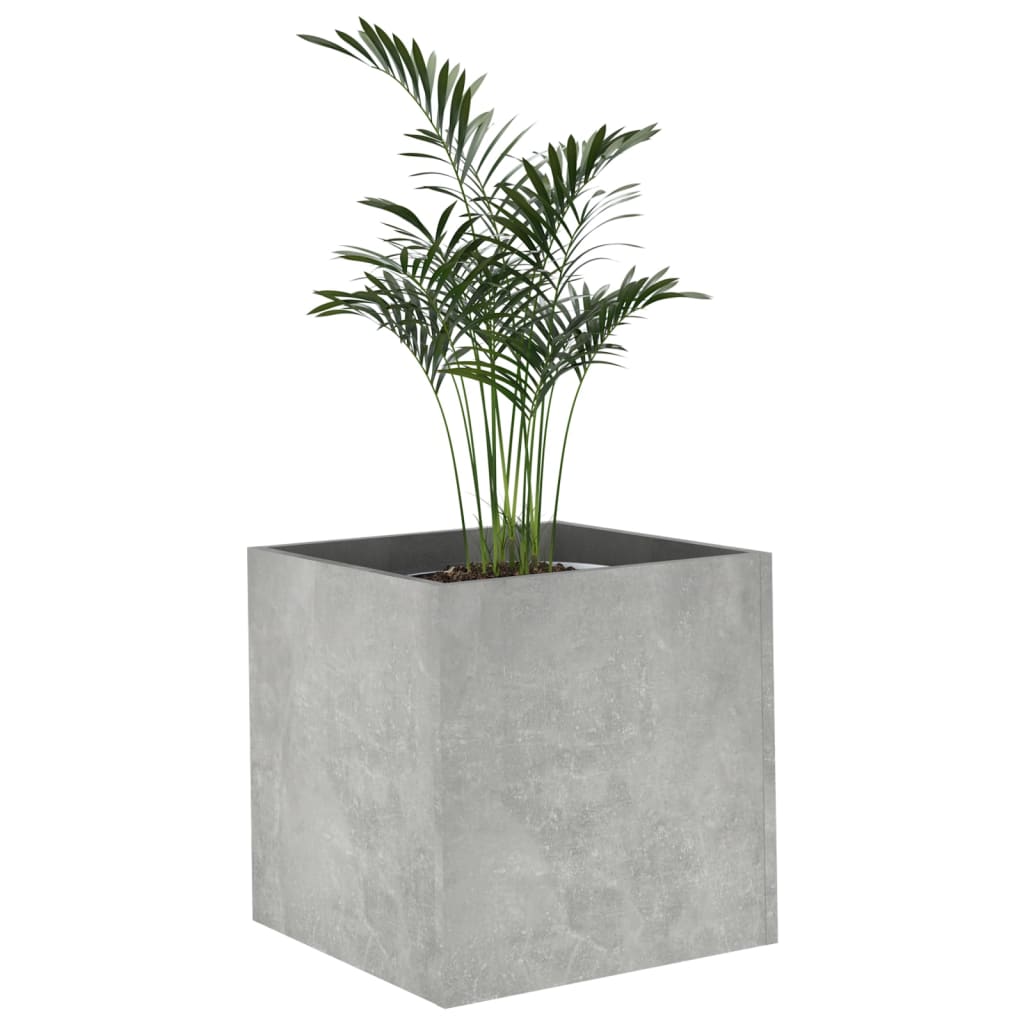 vidaXL Jardinera de madera contrachapada 40x40x40 cm Color Blanco,  Roble Sonoma,  Gris hormigón y mas