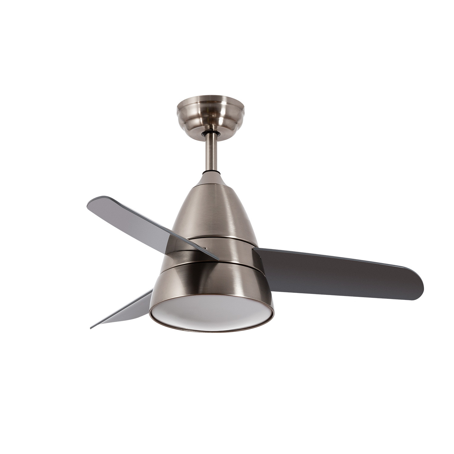 Ledkia Ventilador de Techo LED Industrial Plata 91cm con Control Remoto y Luz CCT