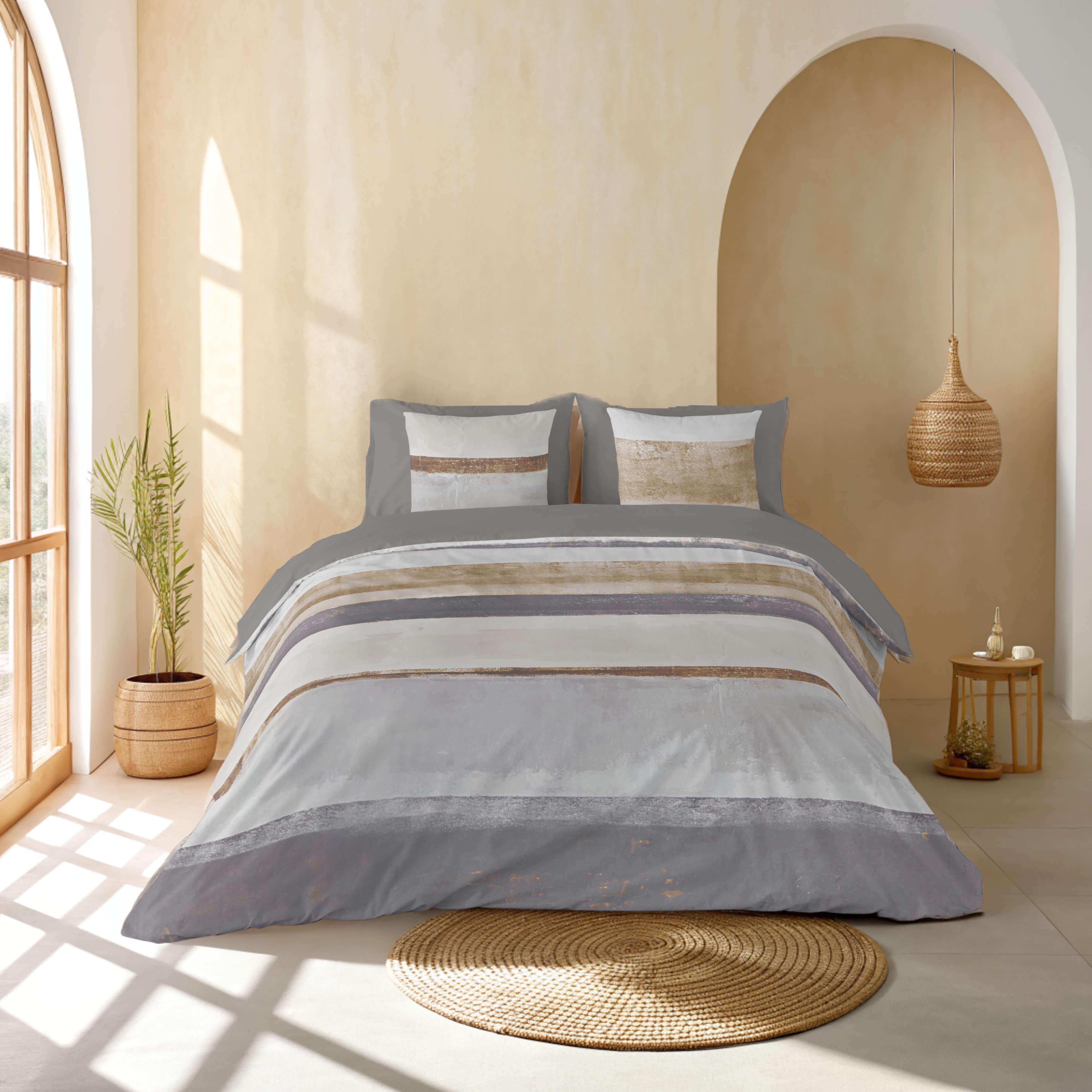 NATURALS - Funda Nórdica Estampada - 100% Algodón Extra Suave - Incluye Funda Nórdica + 1 o 2 Fundas de Almohada - Fabricado en España - Modelos Florales - Cama 90/135/150/180